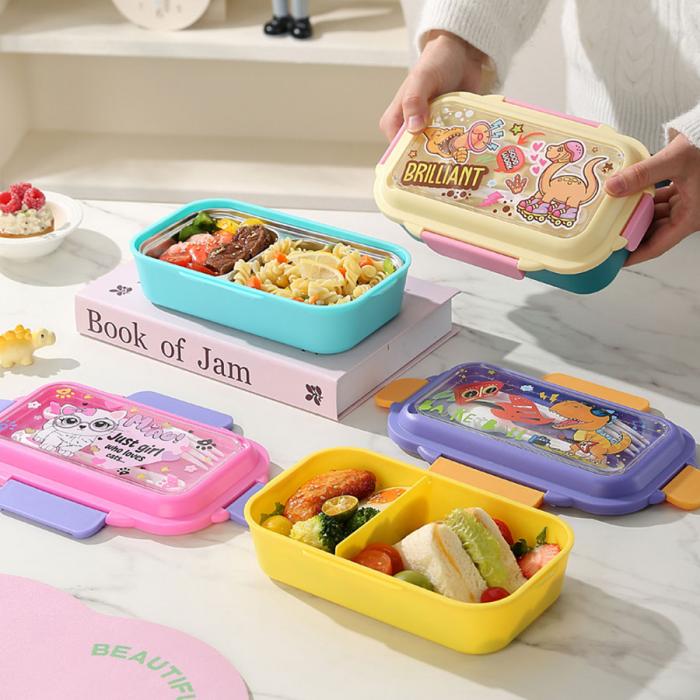 星樂卡通便當(dāng)盒PP款二格/不銹鋼款一格/二格